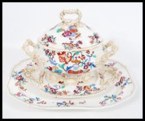 Three pieces of hand painted 19th Century Victoria