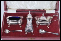 A vintage 20th Century Walker and Hall silver plat