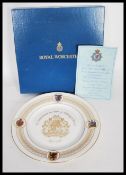 A local interest Royal Worcester commemorative pla