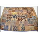 A 20th century patch work bed throw, being brown i