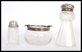 A 20th Century cut glass cruet in the form of a th