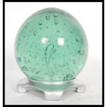 A large 19th Century Victorian Nailsea green glass