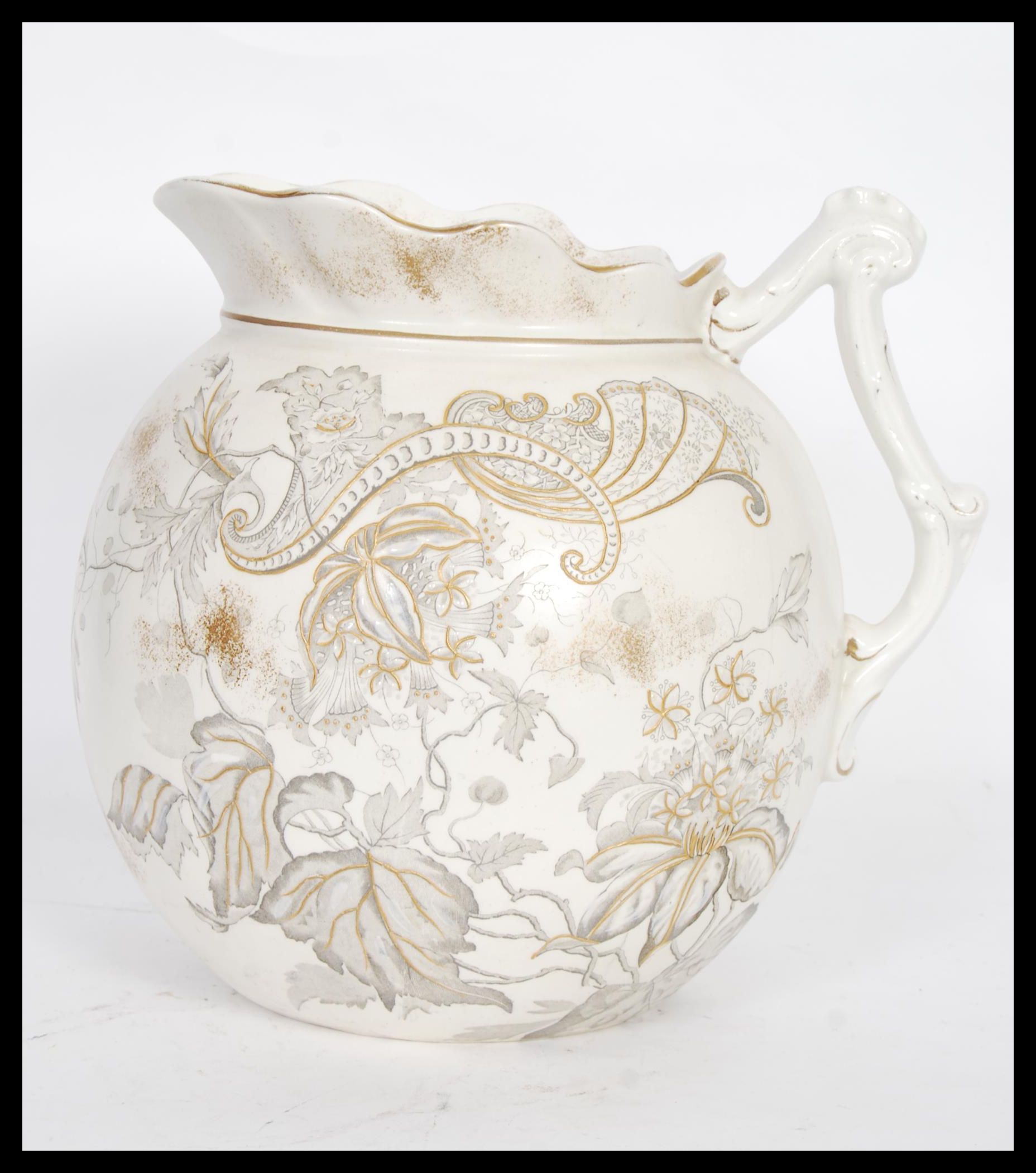 A 19th Century Victorian rare wash bowl and jug se - Image 4 of 6