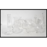 A collection of vintage glassware including Dartin