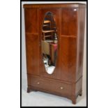 EDWARDIAN MAHOGANY & MOTHER OF PEARL INLAID SINGLE WARDROBE