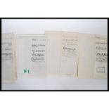 BISHOPS LYDEARD Somerset. Four legal documents on Vellum relating to land  / property.Three