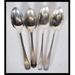 A selection of 18th and 19th Century Georgian spoons to include a Hester Bateman spoon hallmarked