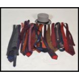 A very large collection of 20th Century designer silk ties dating from the 1980's from various