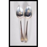 Two early 19th Century Georgian silver hallmarked spoons to include a London hallmarked spoon for