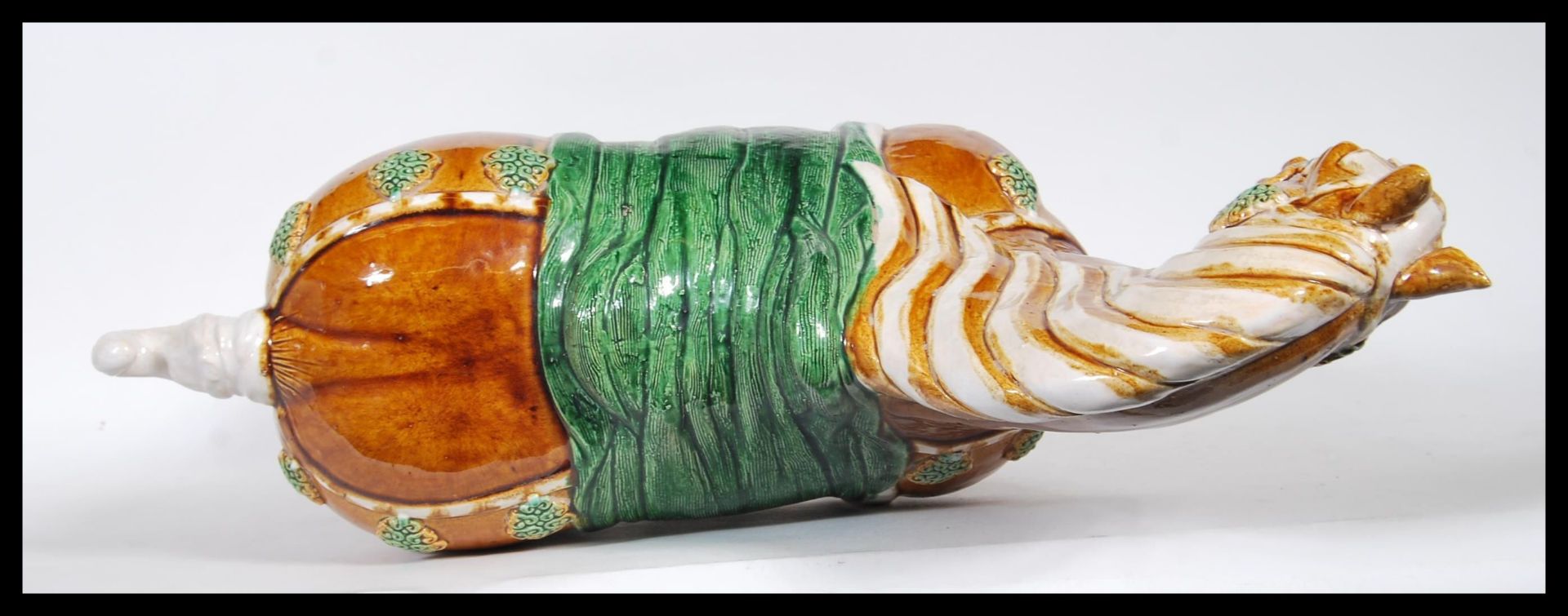 A large 20th Century Chinese Tang dynasty style war horse. Having majolica style drip ware glaze. - Bild 8 aus 9
