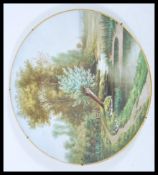 A 20th century hand painted wall charger plate, po