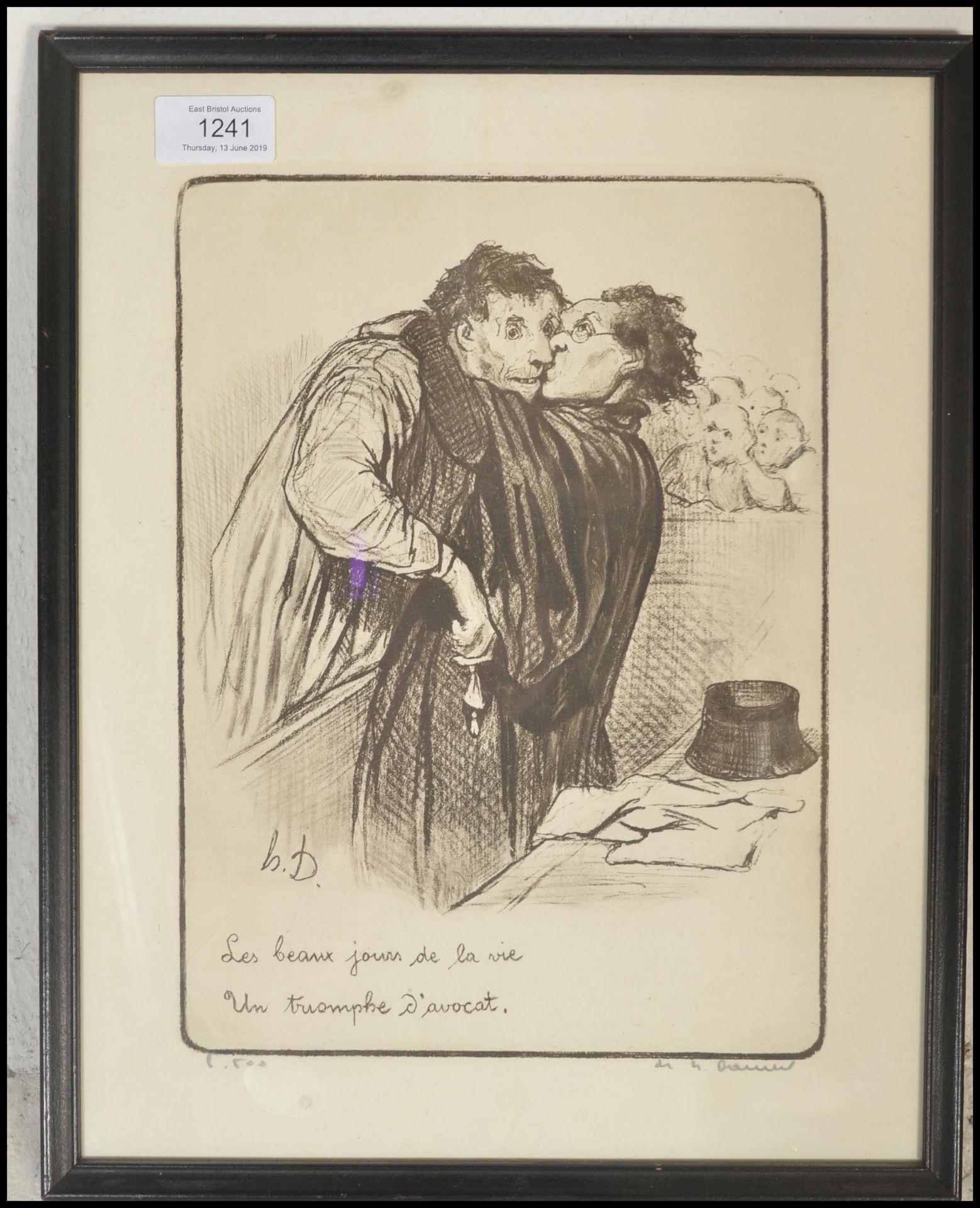 Honoré Daumier (French, 1808-1879)  A limited edition print no 8 of 500 of Les Beaux jours de la vie