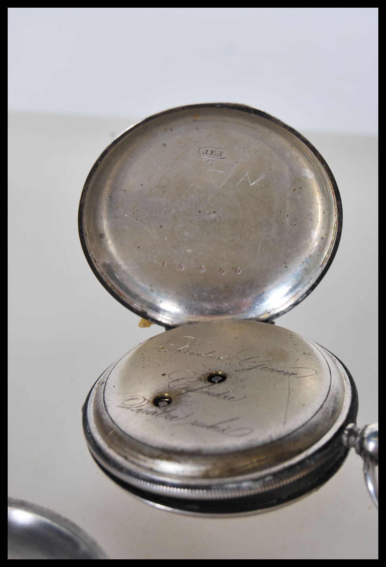 A collection of three pocket watches to include, silver hallmarked for London date letter B fusee - Image 7 of 8