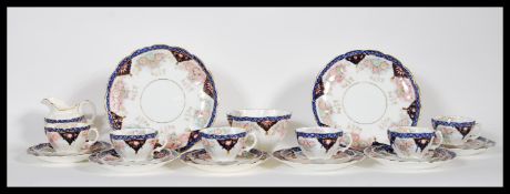 A late 19th/ early 20th Century tea service by Queen's China designed by George Warrilow, having