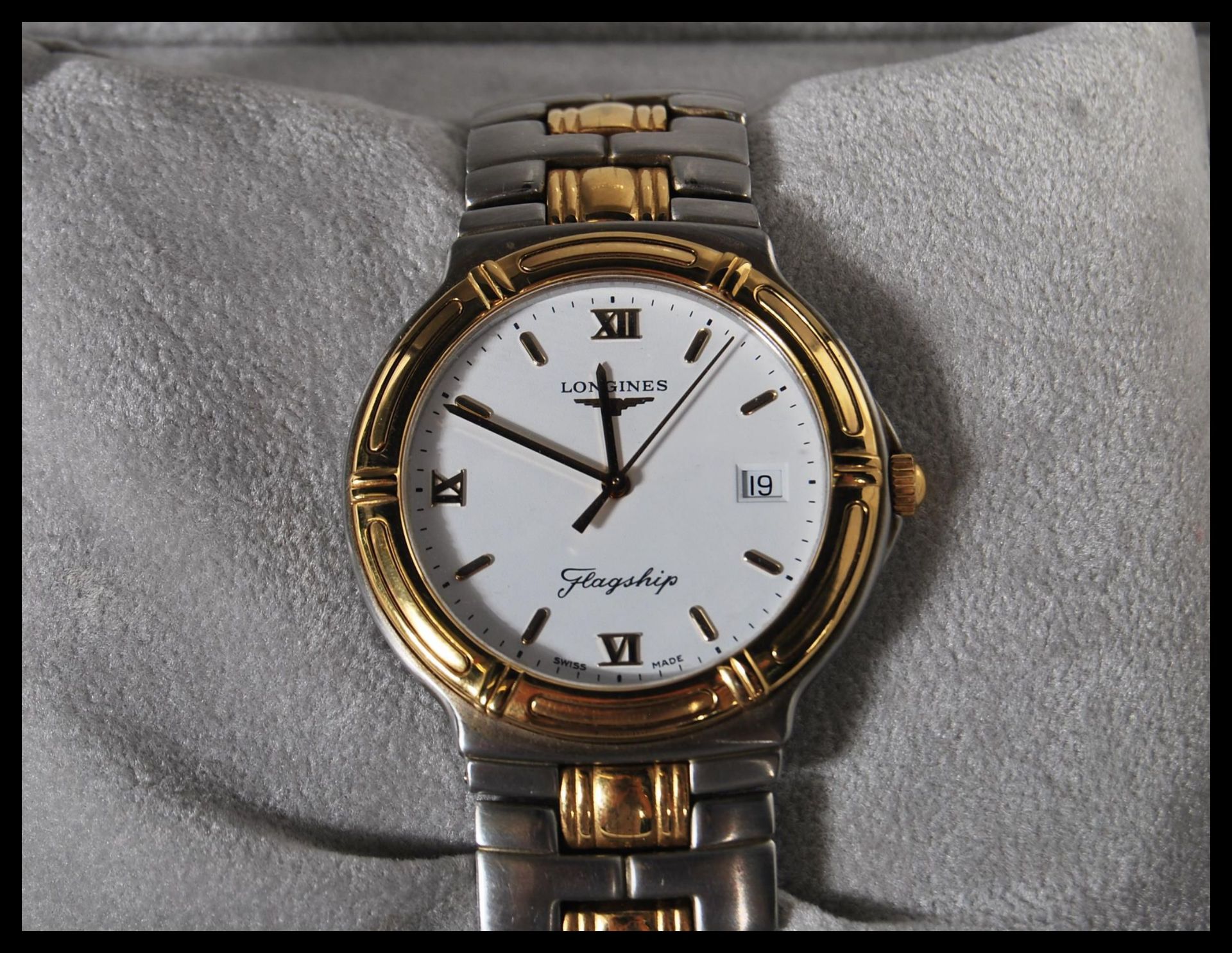 Longines, Flagship, Bi-colour bracelet watch, no. 28163672, current model Movement L5 651 3. - Image 4 of 7