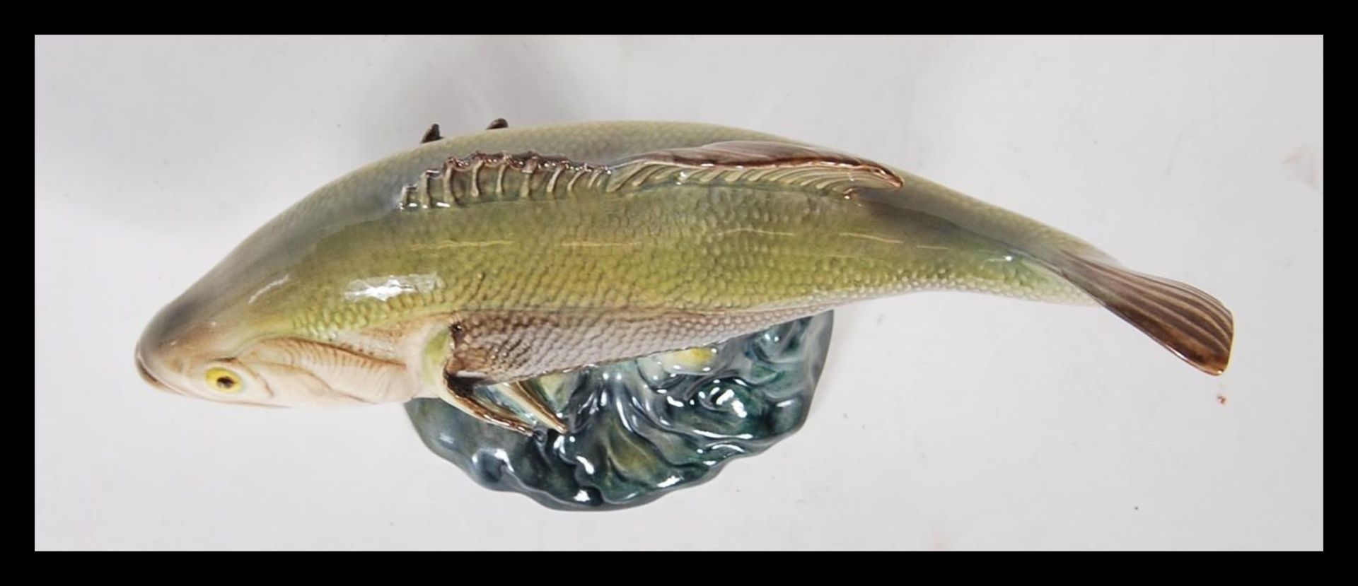 A 20th Century large mouthed Black Bass by Beswick Model number 1266. Impressed and printed marks to - Bild 5 aus 6