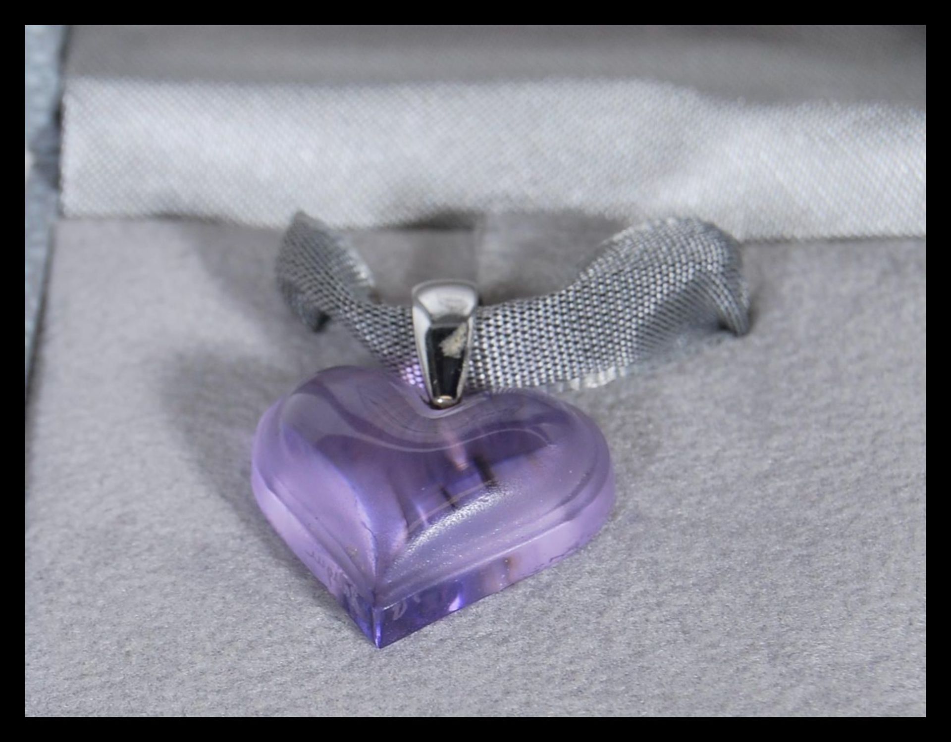 A collection of Lalique silver 925 marked jewellery to include a box clear glass pierced heart - Bild 3 aus 8