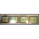 A collection of framed and glazed signed limited edition sporting golf cartoon picture prints by