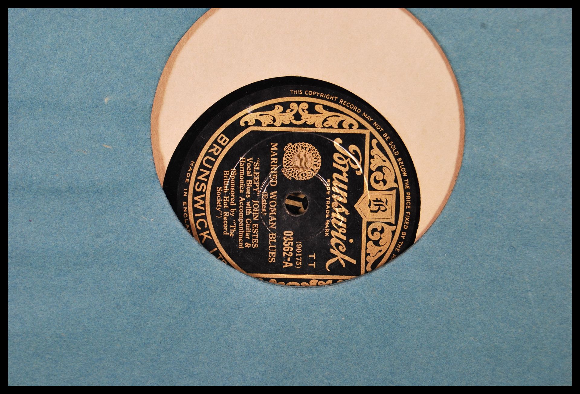 A collection of Jazz and Blues 78 RPM records to include, Bunk Johnson Sister kate and One Sweet - Bild 4 aus 9