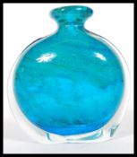 A 20th Century Retro studio art glass, Mdina lollipop vase in a malties colorway. Measures 13 cm