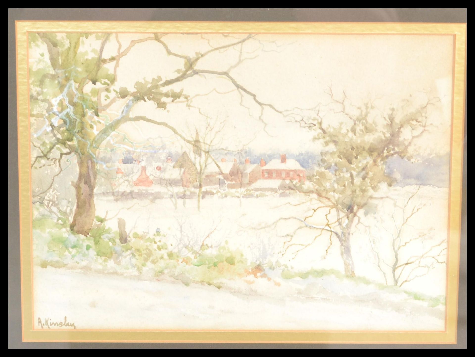 Albert Kinsley R.I, R.C.A (b. 1852)- A pair of framed and glazed watercolours one entitled 'On the - Image 6 of 7