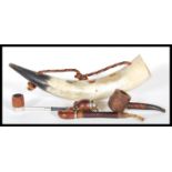 A selection of vintage smoking pipes to include a Ropp French pipe, ' The Brentford ' pipe, and a