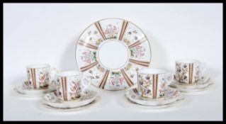 A 19th Century Victorian breakfast tea set having a transfer printed summer related pattern