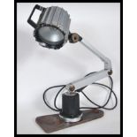 A 20th Century Retro Industrial anglepoise machine desk table lamp, having carrying handle atop