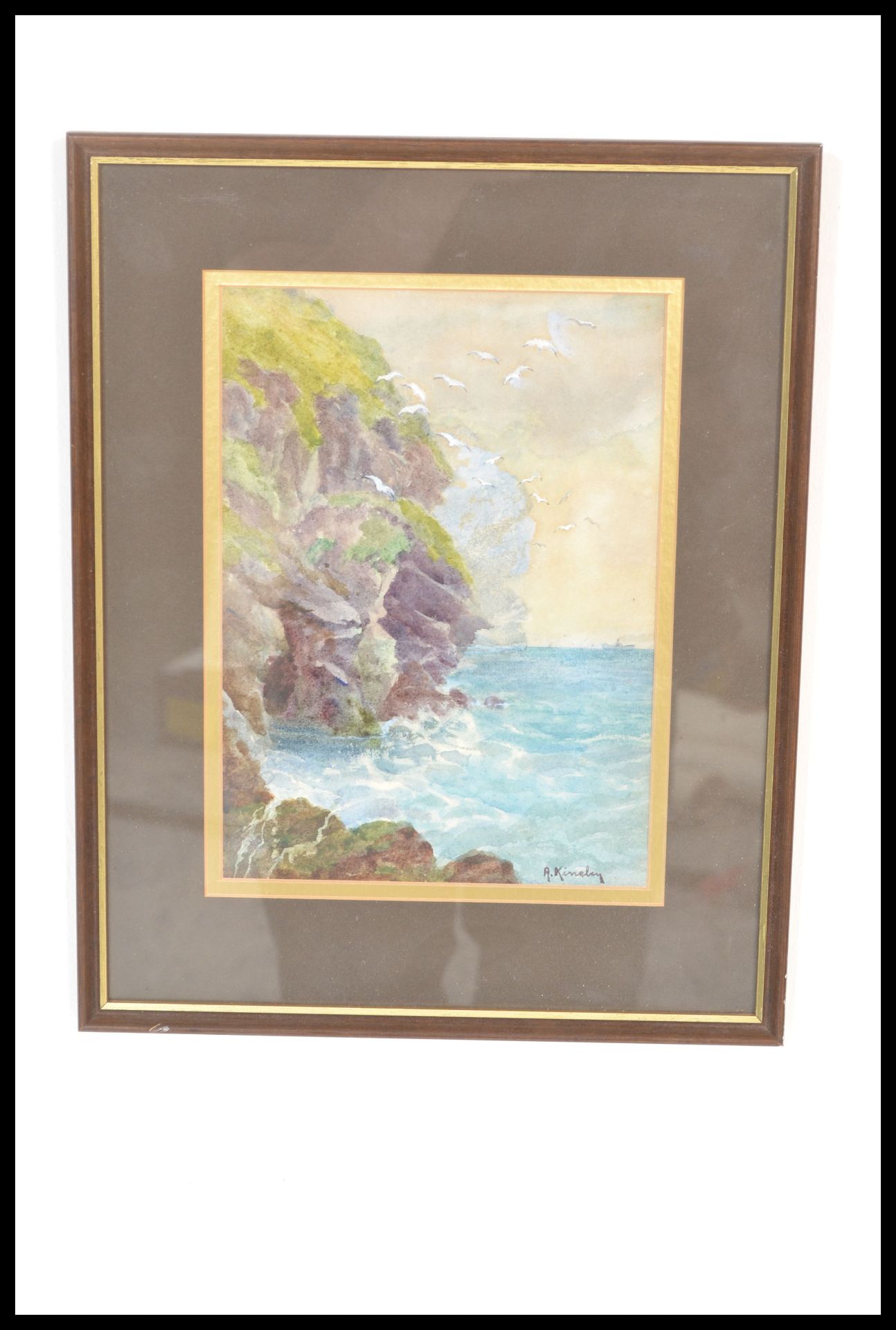 Albert Kinsley R.I, R.C.A (b. 1852)- A pair of framed and glazed watercolours one entitled 'On the - Image 3 of 7