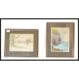 Albert Kinsley R.I, R.C.A (b. 1852)- A pair of framed and glazed watercolours one entitled 'On the