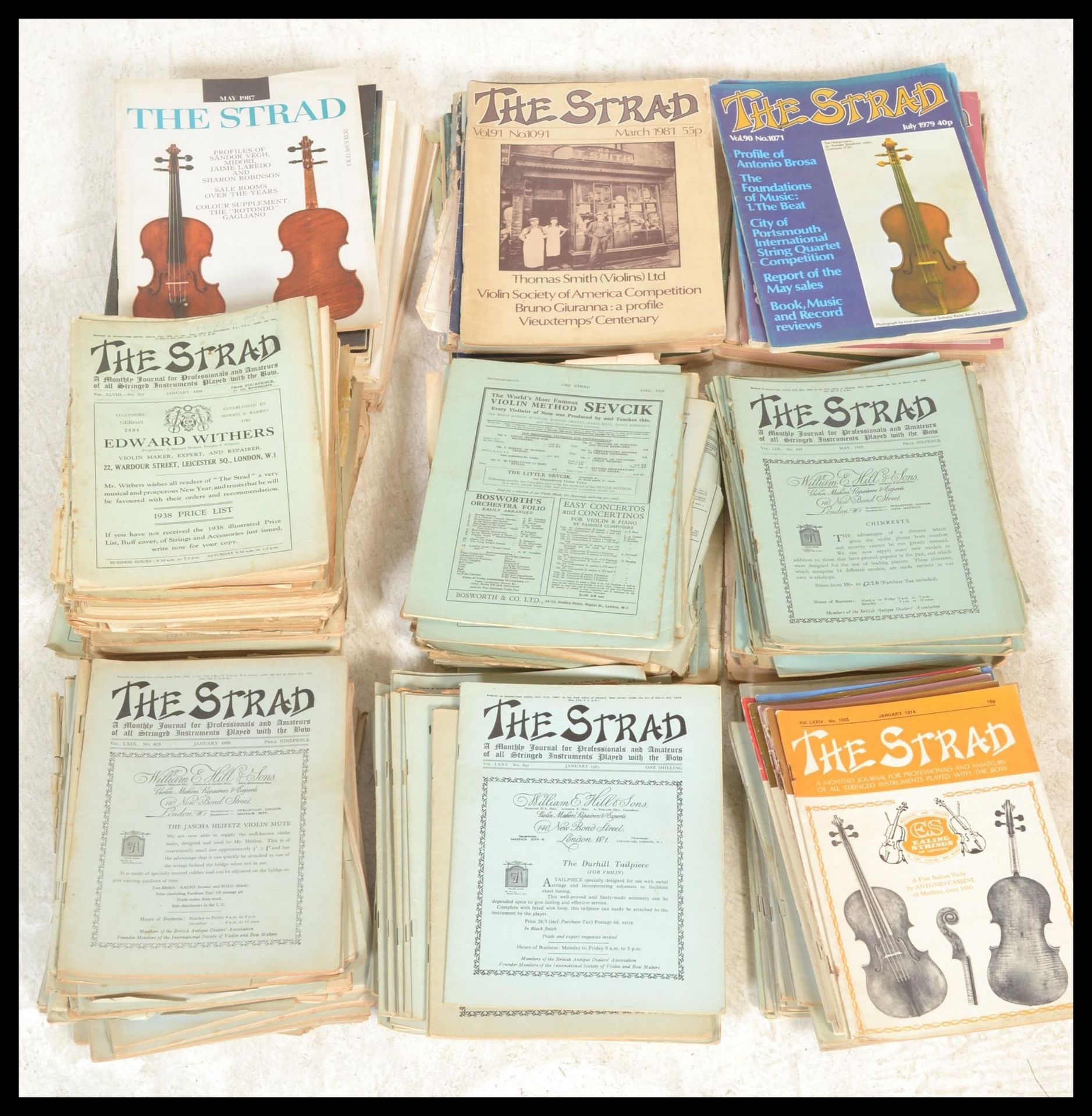 A collection of 20th Century Strad magazines dating from the 1920's through to the 1980's. The