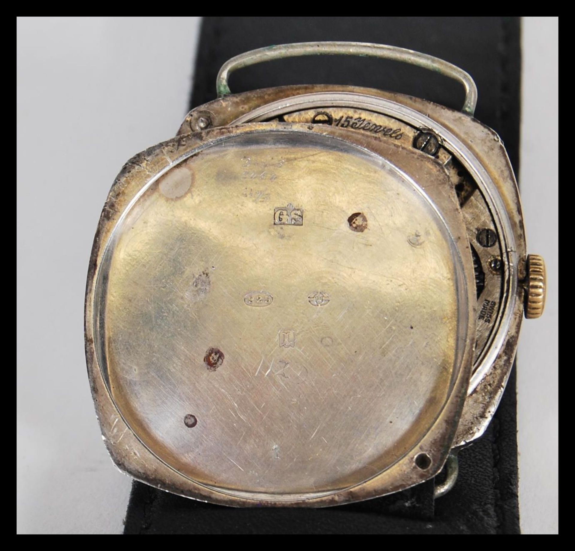 A selection of vintage 1920's watches to include a continental silver watch having a white enamelled - Bild 6 aus 11