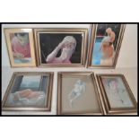 Dick Boulton 20th century ( Artist & Sculptor ) - A collection of framed artworks depicting figures,