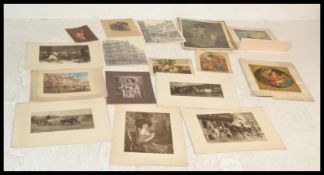 A collection of antique pictures and prints dating from the 19th Century onwards  to include Bristol