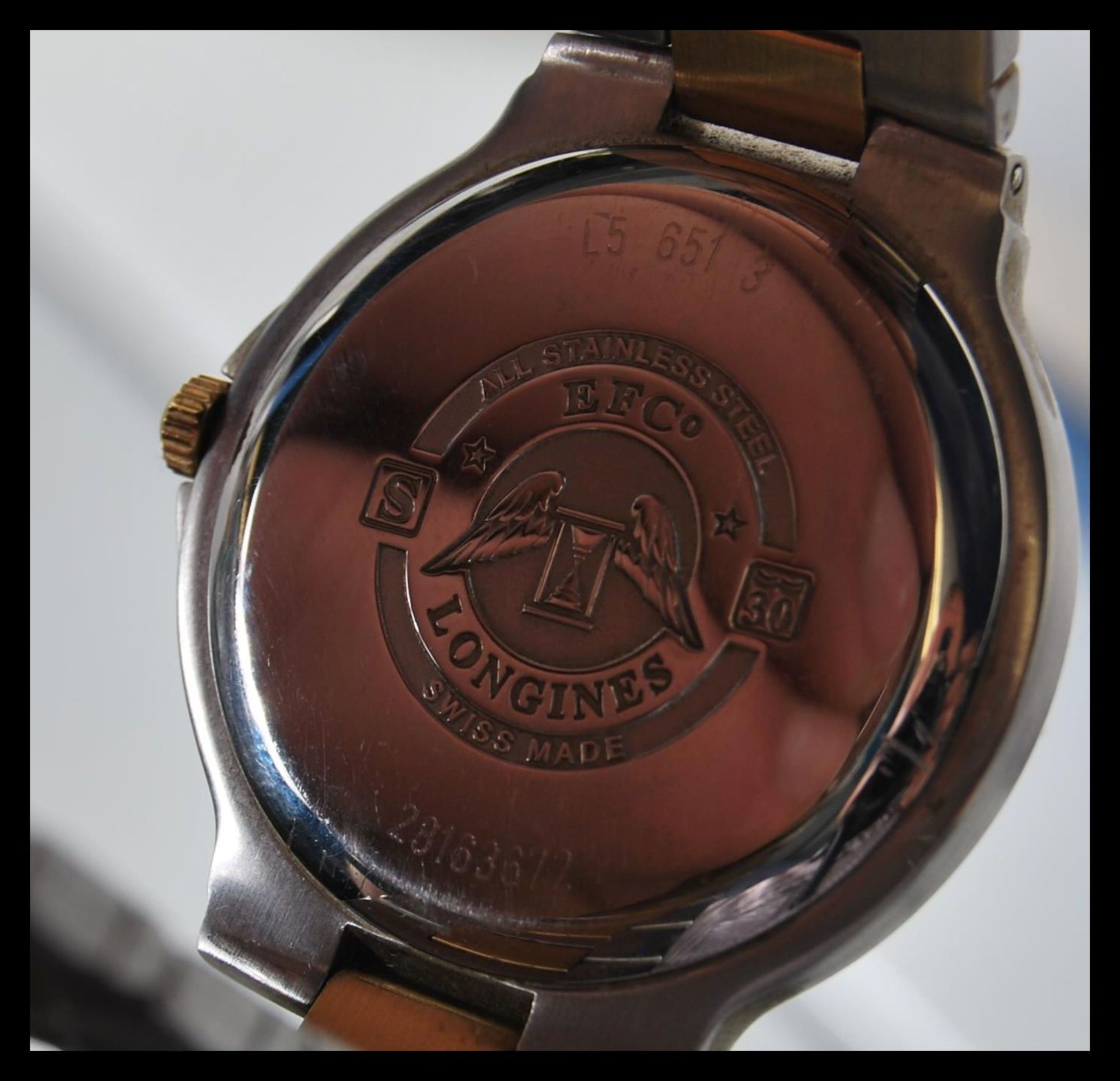 Longines, Flagship, Bi-colour bracelet watch, no. 28163672, current model Movement L5 651 3. - Image 6 of 7