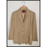 A 20th Century designer ladies herringbone / tweed sports jacket by Mulberry, size 14, original