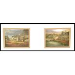 A pair of 20th Century oil on board paintings by N.E. Newcombe, one entitled 'The lovely Elizabethan