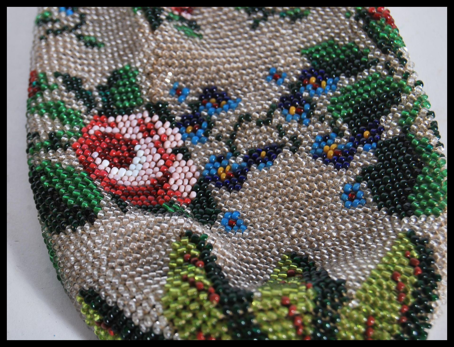 Two 19th Century Victorian beadwork purses, both having multi colour floral decoration. One having - Image 4 of 5