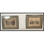 Daniel Law (1831 - 1902) - Two 19th Century etchings on paper to include 'Brig O' Turk' depicting