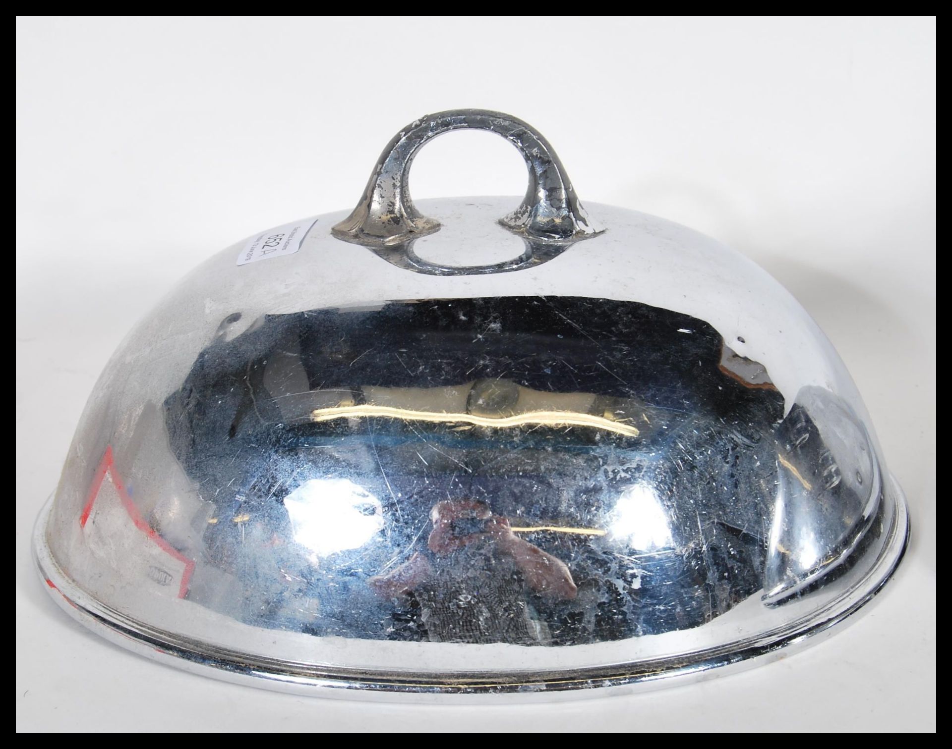 A set of three graduating late 19th Century / early 20th Century silver plated meat cloches / covers - Bild 2 aus 5
