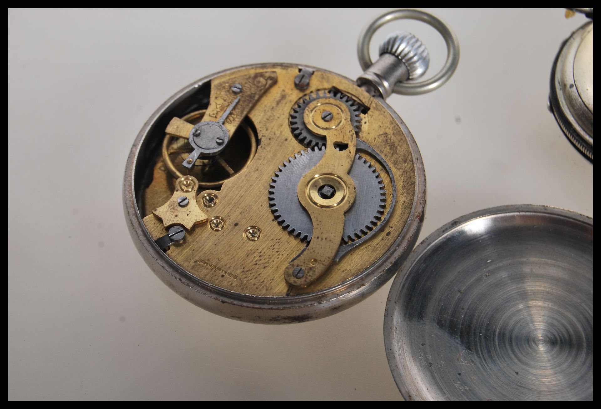 A collection of three pocket watches to include, silver hallmarked for London date letter B fusee - Image 6 of 8