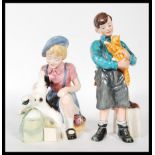 Two Royal Doulton limited edition collectable ceramic figurines to include Welcome Home (415) HN