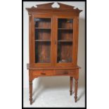 A 19th Century Victorian pitch pine and oak bookca