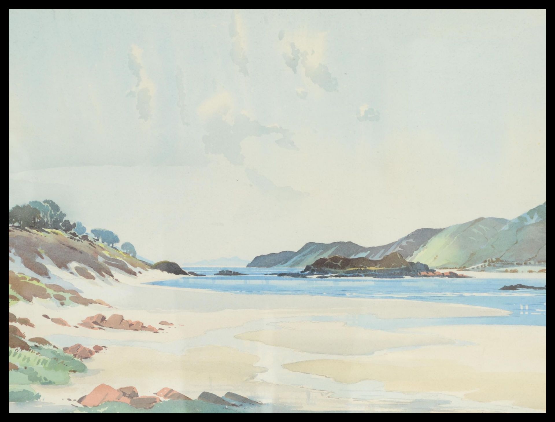 Alastair Dallas (1898 - 1995)-  A 20th Century watercolour painting on paper depicting a coastal - Image 2 of 4