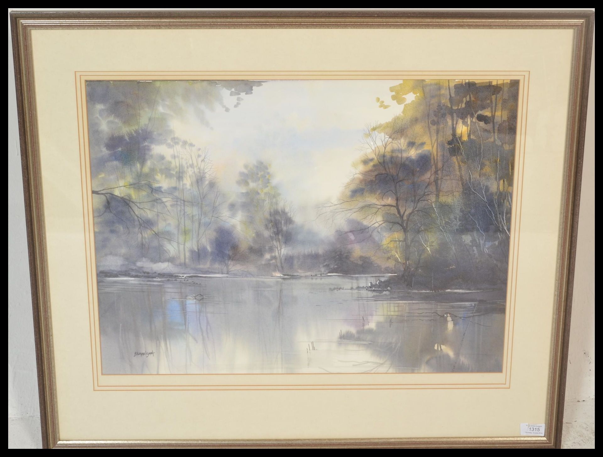Tony Brummel-Smith (1949-) A 20th century water colour painting entitled ' Across the Lake ' dated