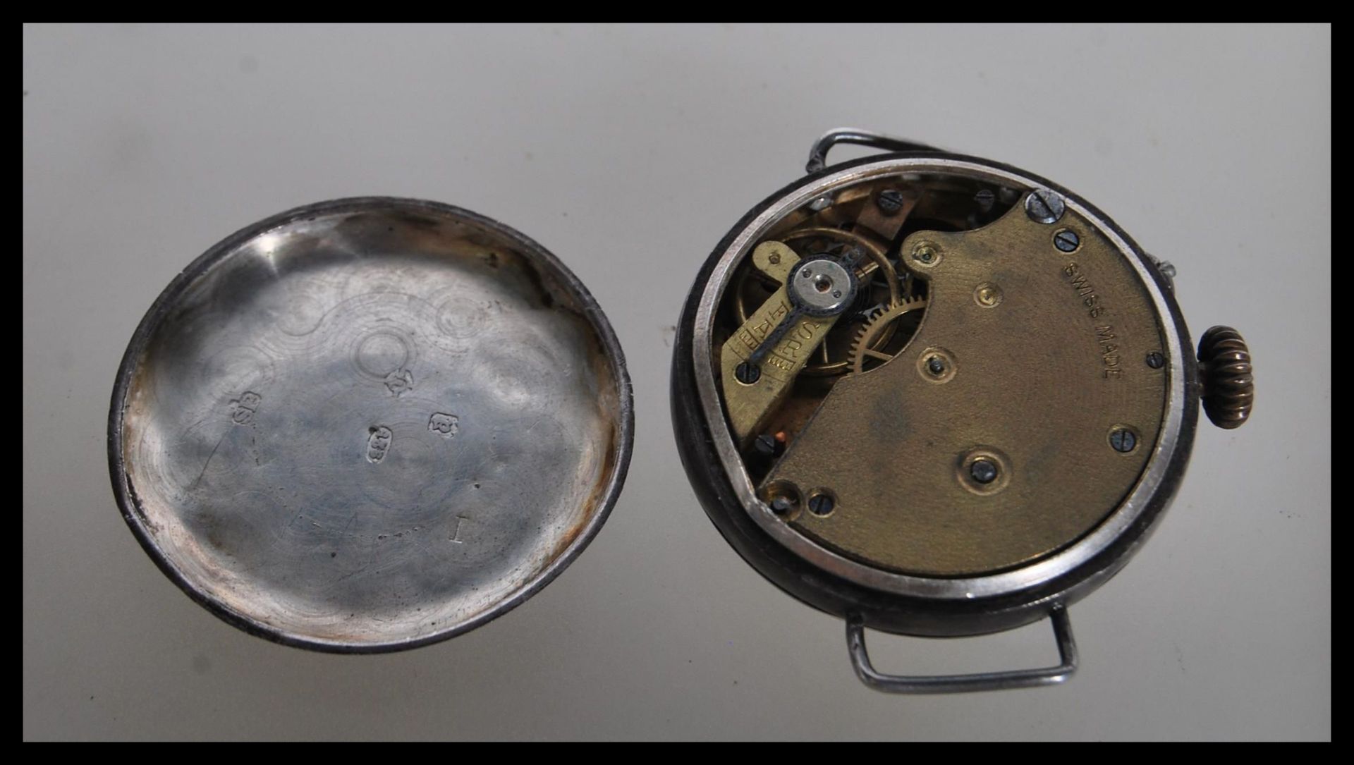 A 20th Century silver cased Thomas Russell & Son Liverpool pocket watch movement along with an early - Image 4 of 9