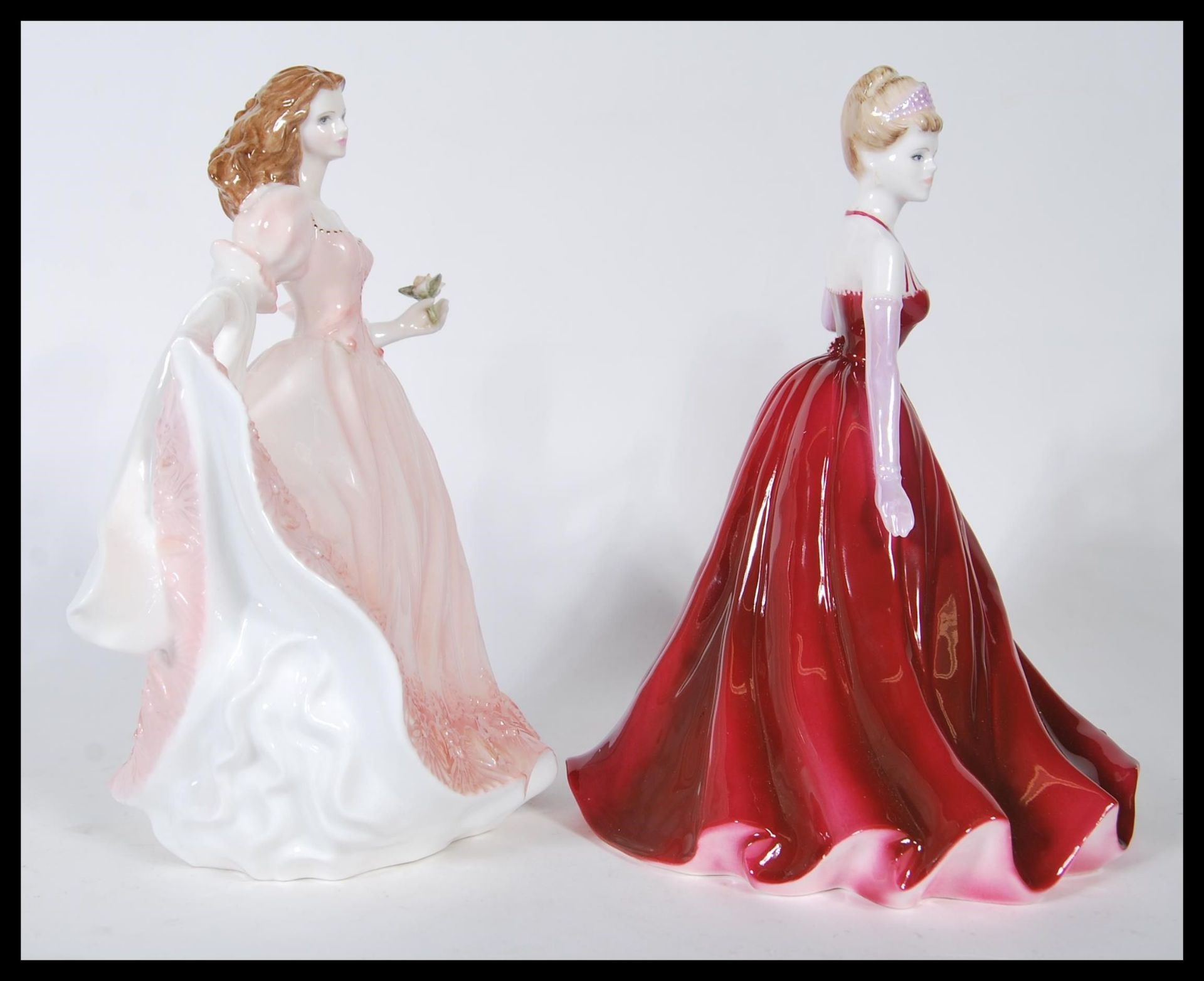 A Coalport Bone China ceramic figurine titled ' Shall We Dance ', produced in a limited edition of - Image 2 of 7