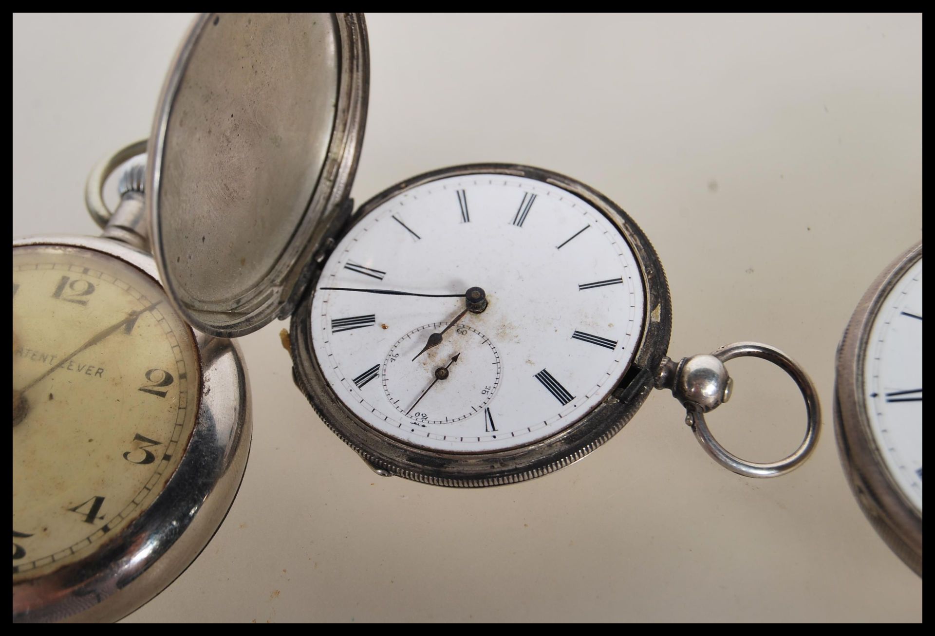 A collection of three pocket watches to include, silver hallmarked for London date letter B fusee - Image 3 of 8