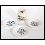 A group of four 19th Century Staffordshire nursery pottery items to include three transfer printed