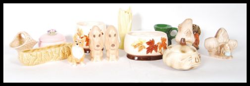 A large collection of 14 Sylvac ceramic items dating from the first half of the 20th Century,to